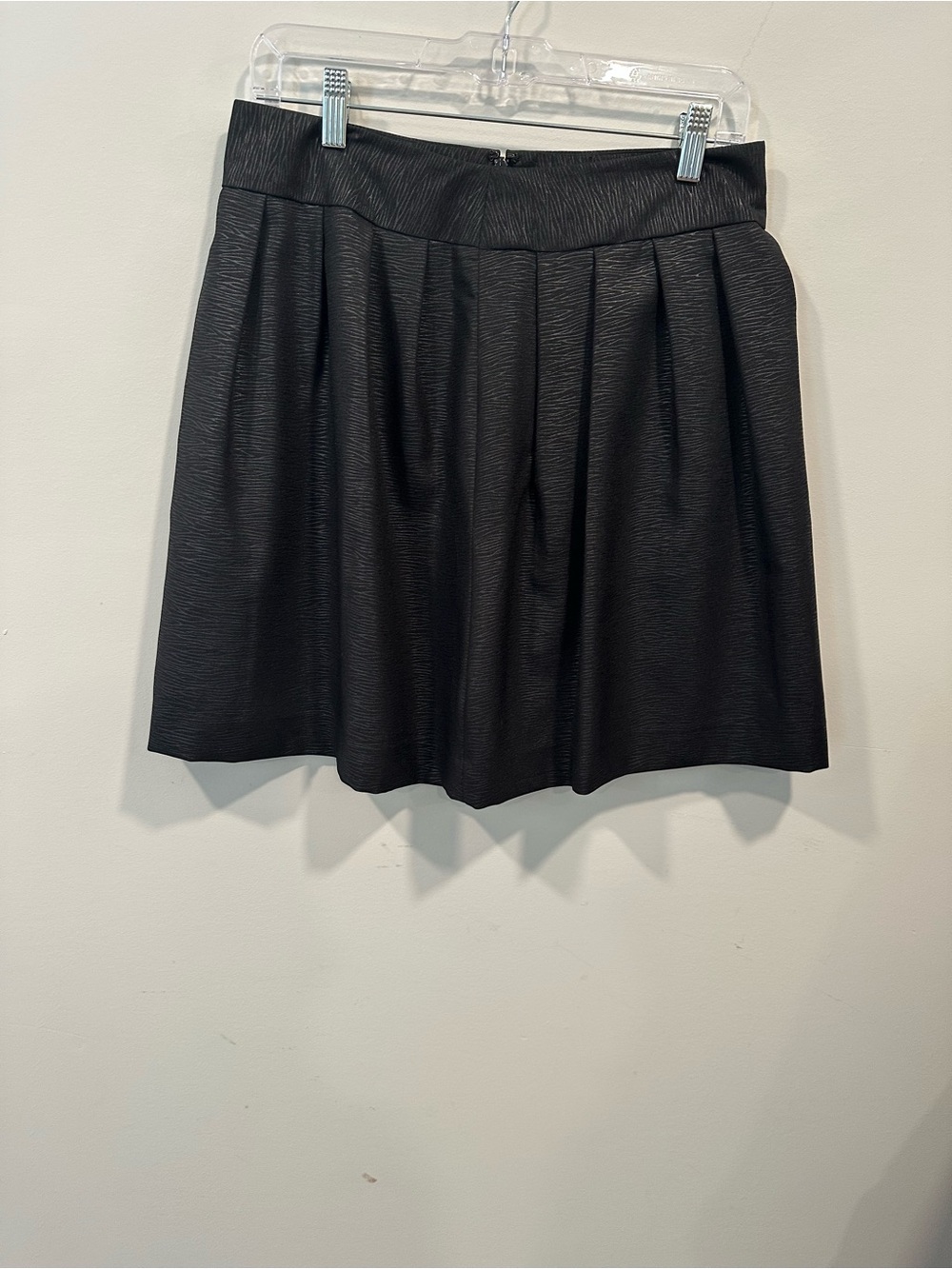 Michael Kors Black Textured Pleated Skirt
